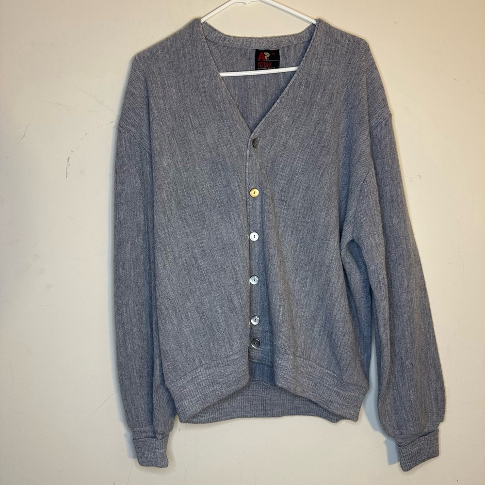 Men's Arnold Palmer Cardigan XL Gray